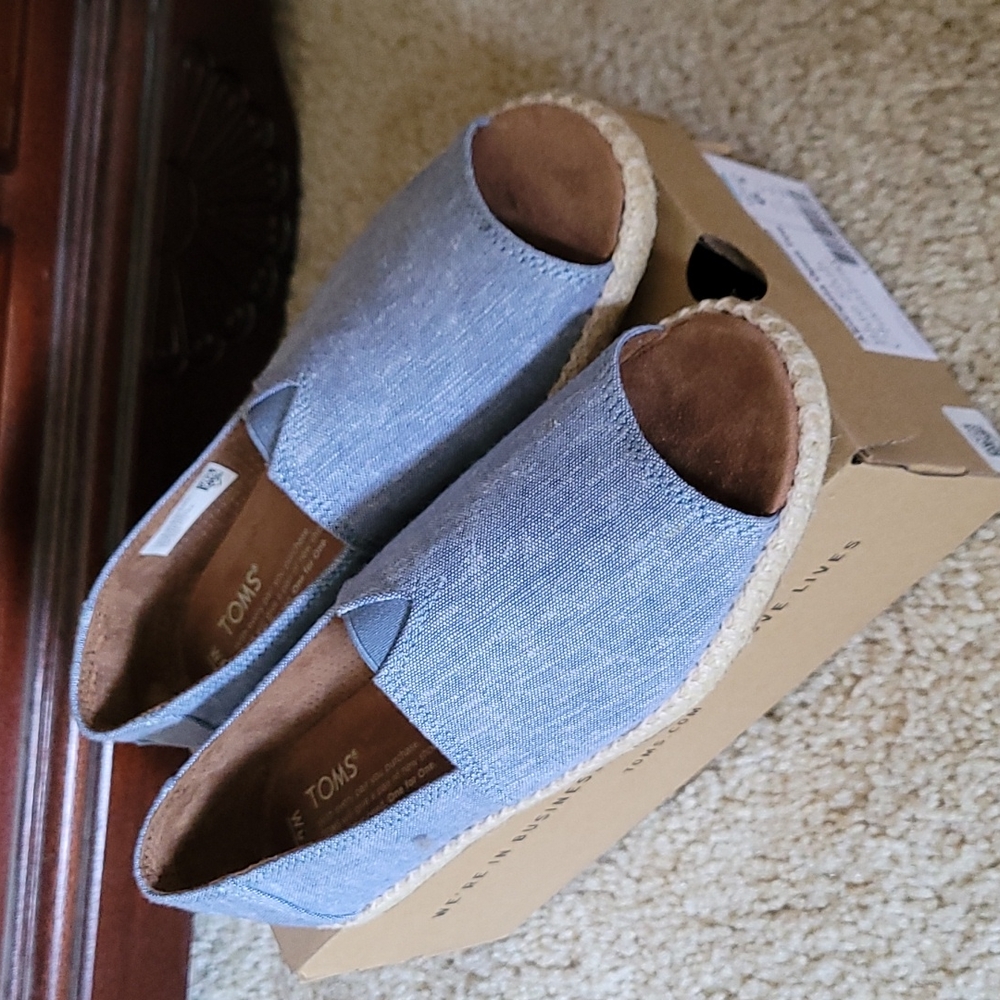 Blue espadrilles